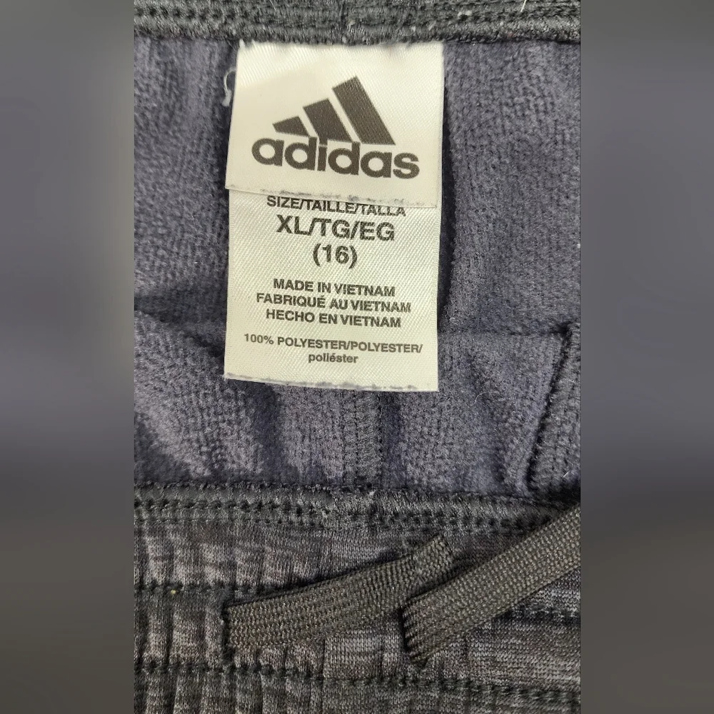 🚨LAST CALL🚨 Adidas Black Athletic Jogger Pants Girl's Extra Large 16 - Picture 7 of 9